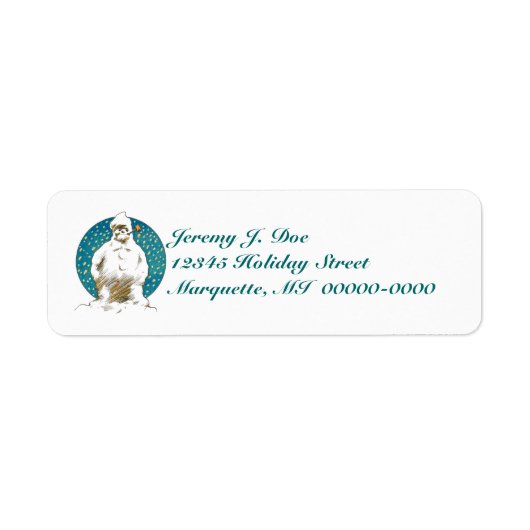 Whimsischer Vintager Schneemann mit Corn Cob Pipe (Vorne)
