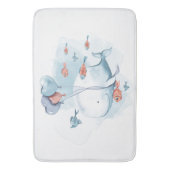 Whimsischer Wal und Fische Badematte (Vorderseite Vertikal)