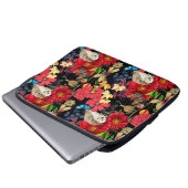 Whimsischer Wald blüht - Muster der Flora und Faun Laptopschutzhülle (Vorne Knopf)