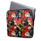 Whimsischer Wald blüht - Muster der Flora und Faun Laptopschutzhülle (Vorderseite Links)