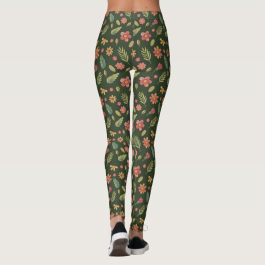Whimsischer Wald Blume Leggings (Rückseite)