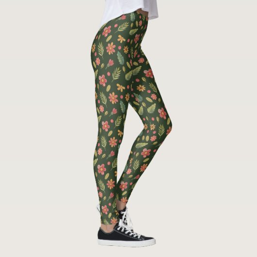 Whimsischer Wald Blume Leggings (Rechts)