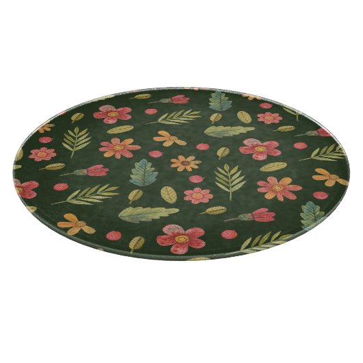 Whimsischer Wald Blume Schneidebrett (Ecke)