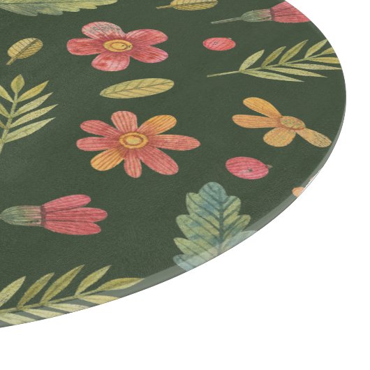 Whimsischer Wald Blume Schneidebrett (Ecke)