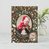 Whimsischer Wald Feiertagskarte (Stehend Vorderseite)