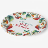 Whimsischer Wald Mushroom Baby Dusche Papier Telle Pappteller (Schrägansicht)