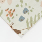 Whimsischer Wald Pflanzen Herbst Fleecedecke (Ecke)