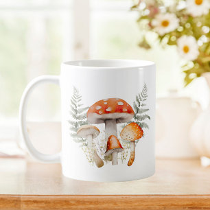 Whimsischer Wald Pilz Vintag Bauernhof Kaffeetasse