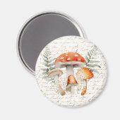 Whimsischer Wald Pilz Vintag Bauernhof Magnet (Vorderseite/Rückseite)