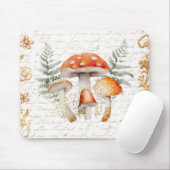 Whimsischer Wald Pilz Vintager Brief Bauernhof Mousepad (Mit Mouse)