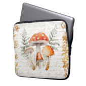 Whimsischer Wald Pilz Vintager Brief Entkopplung Laptopschutzhülle (Vorderseite Links)