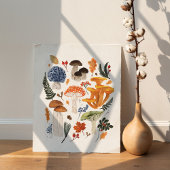 Whimsischer Wald Pilze Aquarellbilder Poster