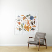 Whimsischer Wald Pilze Aquarellbilder Wandteppich (Beispiel (Horizontal))