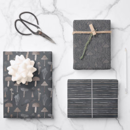 Whimsischer Wald Pilze Geschenkpapier Set