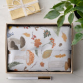 Whimsischer Wald Pilze Wasserfarbe Seidenpapier (Geschenk)