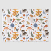 Whimsischer Wald Pilze Wasserfarbe Seidenpapier (Vorderseite)