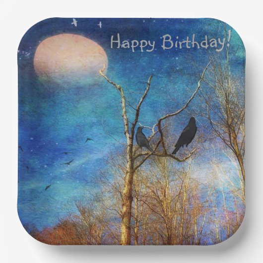 Whimsischer Wald Szene Pappteller (Vorderseite)