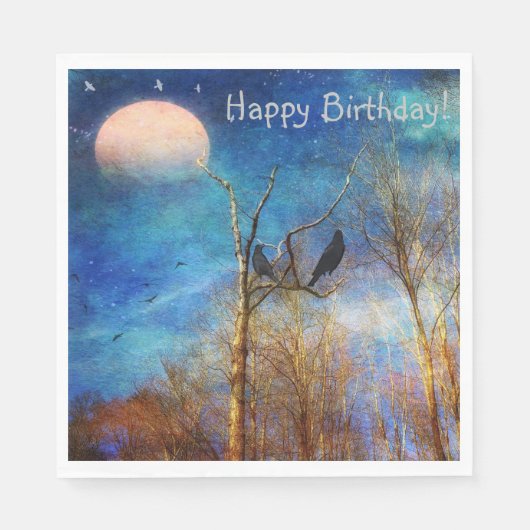Whimsischer Wald Szene Serviette (Vorderseite)