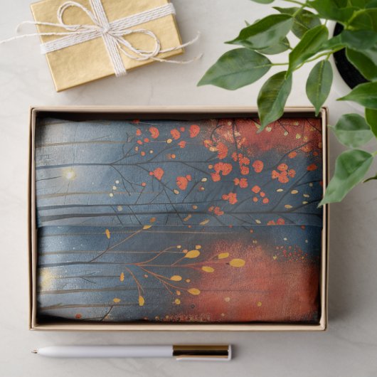 Whimsischer Wald während Herbstdekoutierung Seidenpapier (Geschenk)