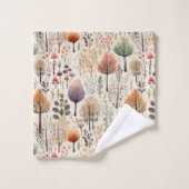 Whimsischer Wald Wasserfarbenwald Badhandtuch Set (Waschlappen)