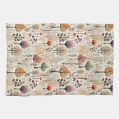 Whimsischer Wald Wasserfarbenwald Geschirrtuch (Horizontal)