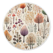 Whimsischer Wald Wasserfarbenwald Keramikknauf (Vorderseite)