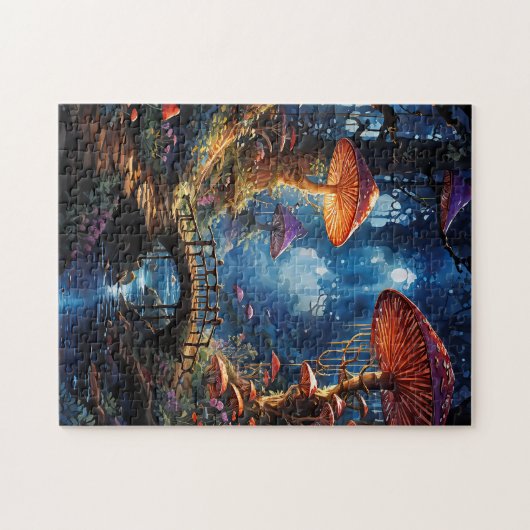 Whimsischer Waldfantasy-Szene Puzzle (Horizontal)