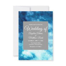 Whimsischer Wasserfarben Blauer Blau Moderne