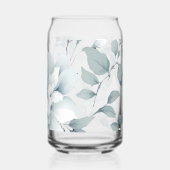 Whimsischer Wasserfarben Garten Blumenmuster Dosenglas (Rückseite)