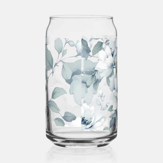 Whimsischer Wasserfarben Garten Blumenmuster Dosenglas (Rechts)