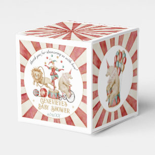 Whimsischer Wasserfarben-Zirkus-Karneval-Baby-Part Geschenkschachtel