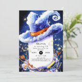 Whimsischer Wasserfarbenassistent Geburtstag Einladung (Stehend Vorderseite)