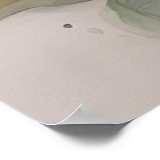 Whimsischer Wasserfarbenfroher Vogel Kunst Poster (Ecke)