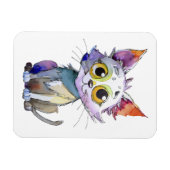 Whimsischer Wasserfarbkatze Magnet (Horizontal)