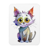 Whimsischer Wasserfarbkatze Magnet (Vertikal)