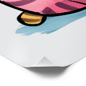 Whimsischer Wasserfarbkatzen Moderne Poster (Ecke)