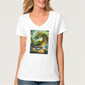 Whimsischer Watercolor Dragon T-Shirt Artistic T - (Vorderseite)