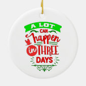 Whimsischer Weihnachtsarm: "Sei gut oder ich werde Keramik Ornament (Hinten)