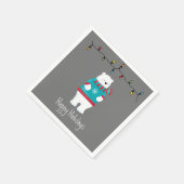 Whimsischer Weihnachtsbärenurlaub Serviette (Ecke)