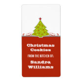 Whimsischer Weihnachtsbaum Baking Labels (Vorne)