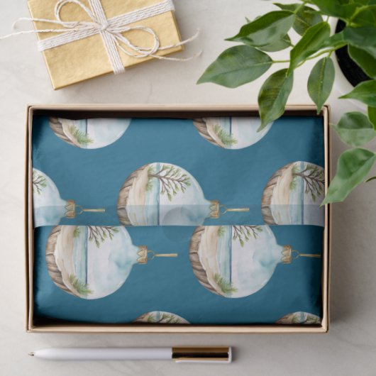 Whimsischer Weihnachtsbaum Driftwood Seidenpapier (Geschenk)