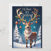 Whimsischer Weihnachtsbaum Feiertagskarte (Vorderseite)