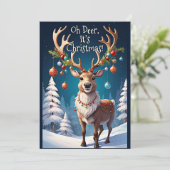 Whimsischer Weihnachtsbaum Feiertagskarte (Stehend Vorderseite)