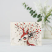 Whimsischer Weihnachtsbaum Feiertagspostkarte (Stehend Vorderseite)