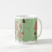 Whimsischer Weihnachtsbaum Snow Winter Wonderland Kaffeetasse (VorderseiteRechts)