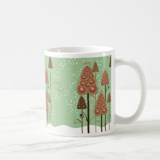 Whimsischer Weihnachtsbaum Snow Winter Wonderland Kaffeetasse