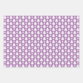 Whimsischer Weihnachtsbaum Star Lila White Geschenkpapier Set (Vorderseite)