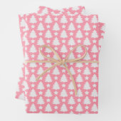Whimsischer Weihnachtsbaum Star Pink White Geschenkpapier Set (Beispiel)