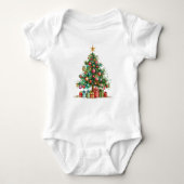 Whimsischer Weihnachtsbaum Weihnachtsbaum Outfit Baby Strampler (Vorderseite)