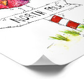 Whimsischer Weihnachtsbird Poster (Ecke)